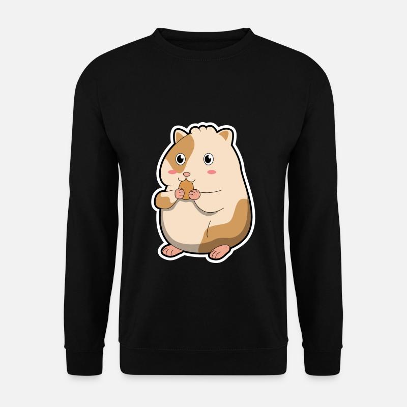 Hamster Nagetier Haustier Geschenk niedlich Tier - Unisex Pullover - Schwarz