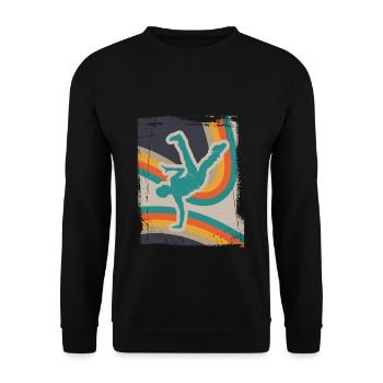 Breakdancing - Unisex Sweatshirt - black - Front - Alina (178cm) & Michal (187cm)