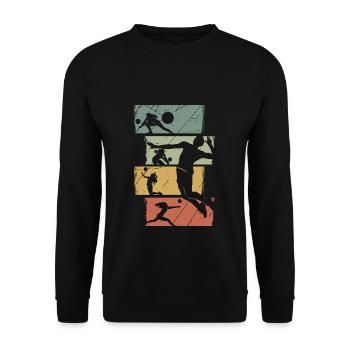 Joueur de volley-ball de volley-ball cadeau de beach-volley - Sweat-shirt Unisexe - noir - Devant - Alina (178cm) & Michal (187cm)