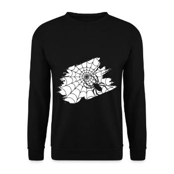 Spinne Spinnennetz Spinnen Geschenk Tier Tarantel - Unisex Pullover - Schwarz - Vorne - Alina (178cm) & Michal (187cm)