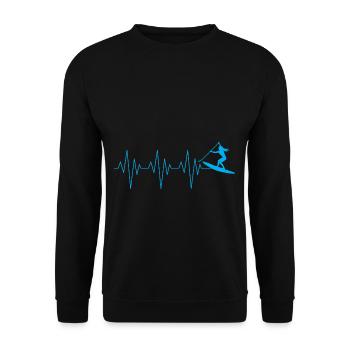 Stand up paddling - Unisex Sweatshirt - black - Front - Alina (178cm) & Michal (187cm)
