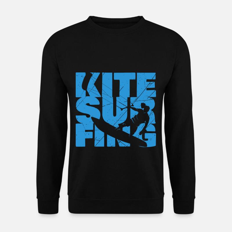 Kitesurfen Kitesurfer kiteboarding Geschenk surfen - Unisex Pullover - Schwarz