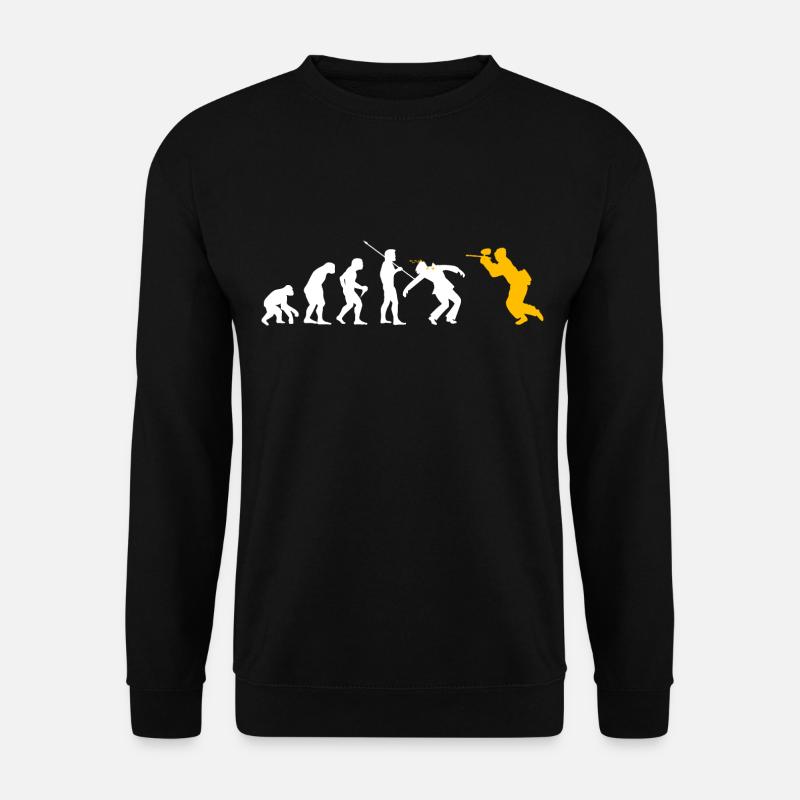 Paintball Evolution lustiges Paintball Geschenk - Unisex Pullover - Schwarz