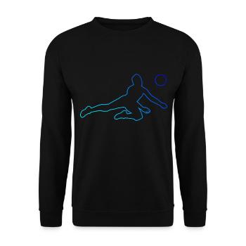 Volley Herren Volleyballer Damen Volleyball - Unisex Pullover - Schwarz - Vorne - Alina (178cm) & Michal (187cm)