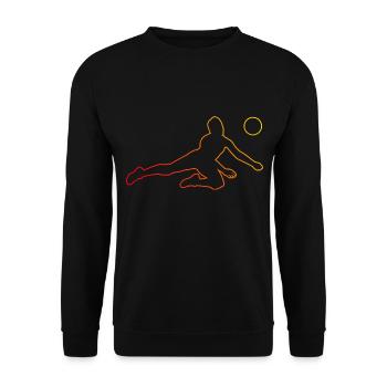 Volleyballspieler Damen Volleyballer Herren - Unisex Pullover - Schwarz - Vorne - Alina (178cm) & Michal (187cm)