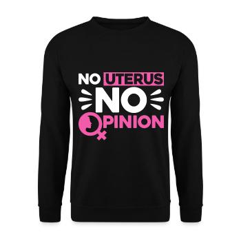 Rechte der Frauen Feministisch Ermächtigung Gesche - Unisex Pullover - Schwarz - Vorne - Alina (178cm) & Michal (187cm)