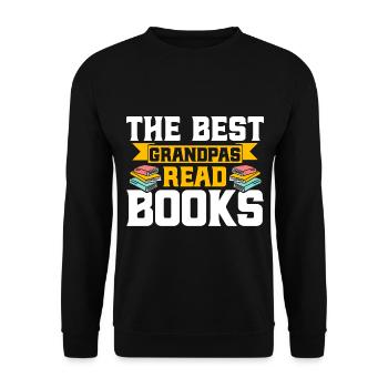 Les meilleurs grands-pères lisent des livres Lire le livre - Sweat-shirt Unisexe - noir - Devant - Alina (178cm) & Michal (187cm)