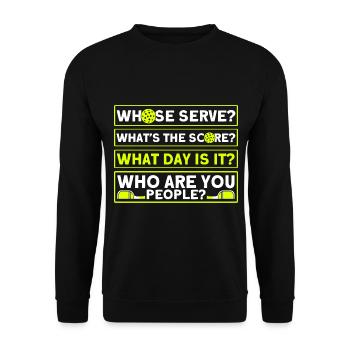 Paddleball Pickleball Player Pickleball Cadeau - Sweat-shirt Unisexe - noir - Devant - Alina (178cm) & Michal (187cm)