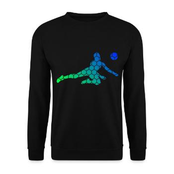 Volleyballer Volleyballspieler Volleyball - Unisex Pullover - Schwarz - Vorne - Alina (178cm) & Michal (187cm)