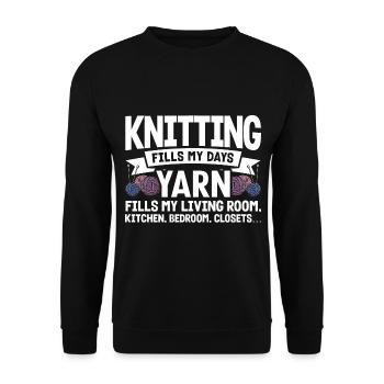 Tricot fil tricot matelassage cadeau - Sweat-shirt Unisexe - noir - Devant - Alina (178cm) & Michal (187cm)