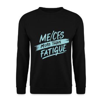 ME/CFS: More Than Fatigue - Unisex Pullover - Schwarz - Vorne - Alina (178cm) & Michal (187cm)