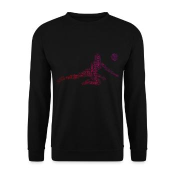 Volleyballspielen Volleyballspieler Volleyballer - Unisex Pullover - Schwarz - Vorne - Alina (178cm) & Michal (187cm)