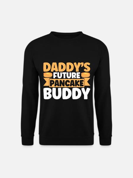 Fluffiger Flachkuchen Pfannkuchen Frühstückspfannk - Unisex Pullover - Schwarz