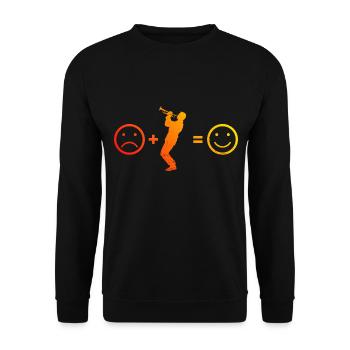 Trompete Trumpet Player Damen Trumpet Jazz Trompet - Unisex Pullover - Schwarz - Vorne - Alina (178cm) & Michal (187cm)
