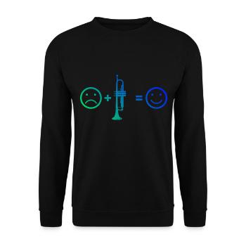 Jazz Trumpet Trumpet Trumpet Player - Unisex Sweatshirt - black - Front - Alina (178cm) & Michal (187cm)