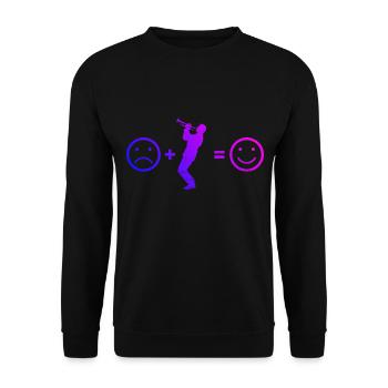 Trumpet Player Trumpeter Jazz Trumpeter - Unisex Sweatshirt - black - Front - Alina (178cm) & Michal (187cm)