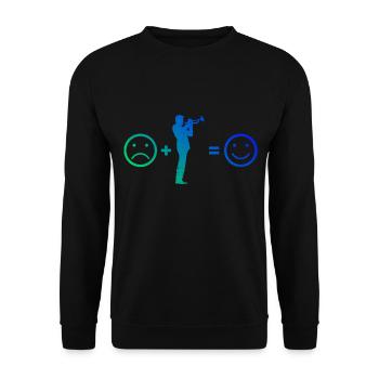Trompeter Trompetenspieler Trumpet Jazz Trompeter - Unisex Pullover - Schwarz - Vorne - Alina (178cm) & Michal (187cm)