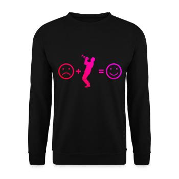 Herren Trumpet Jazz Trompeter Damen Trompeter - Unisex Pullover - Schwarz - Vorne - Alina (178cm) & Michal (187cm)