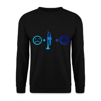 Damen Trompete Trumpet Player Trompeter Herren - Unisex Pullover - Schwarz - Vorne - Alina (178cm) & Michal (187cm)