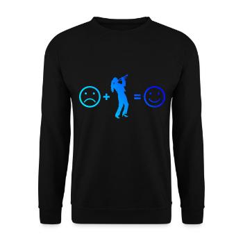 Trompettiste de jazz Trompettiste Trompettiste - Sweat-shirt Unisexe - noir - Devant - Alina (178cm) & Michal (187cm)