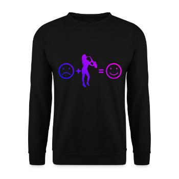Saxophonistin Herren Saxophon Saxophonist Damen - Unisex Pullover - Schwarz - Vorne - Alina (178cm) & Michal (187cm)