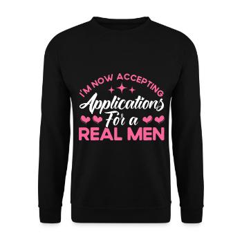 Ex Partner Auflösung der Ehe Scheidung Geschenk - Unisex Pullover - Schwarz - Vorne - Alina (178cm) & Michal (187cm)