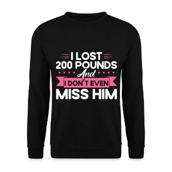 Auflösung der Ehe Geschieden Ex Partner Geschenk - Unisex Pullover - Schwarz - Vorne - Alina (178cm) & Michal (187cm)