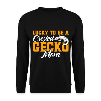 Haubengeckos Kammgecko Haubengecko propriétaire Gesche - Sweat-shirt Unisexe - noir - Devant - Alina (178cm) & Michal (187cm)
