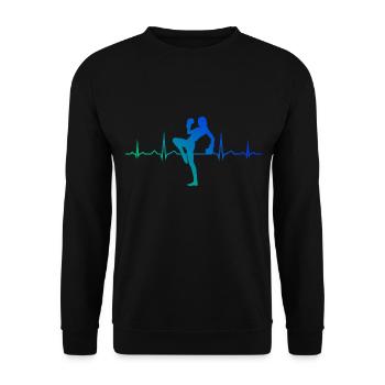 Boxe Boxe Femmes Kickboxing Hommes - Sweat-shirt Unisexe - noir - Devant - Alina (178cm) & Michal (187cm)