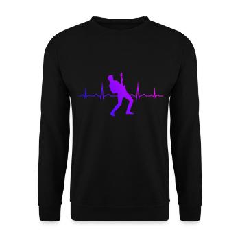 Damen Guitar E-gitarre Egitarre electronic guitar - Unisex Pullover - Schwarz - Vorne - Alina (178cm) & Michal (187cm)