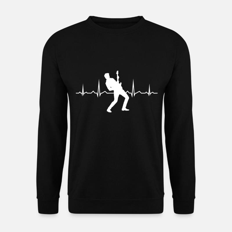 Gitarrenspieler akustische gitarre E-gitarre - Unisex Pullover - Schwarz