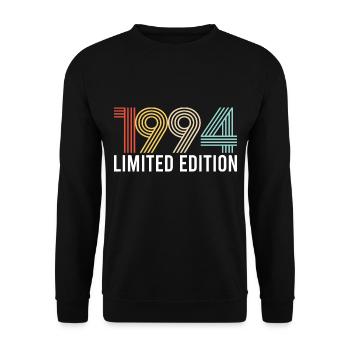 Vintage 1994 Geburtstag Geburtsjahr Retro seashell - Unisex Pullover - Schwarz - Vorne - Alina (178cm) & Michal (187cm)