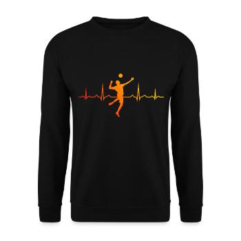Fistball Volleyball Féminin Fistball Hommes - Sweat-shirt Unisexe - noir - Devant - Alina (178cm) & Michal (187cm)