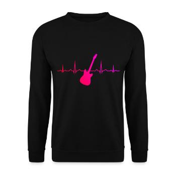 Guitare Guitariste Guitare Dames Hommes Guitare Joue - Sweat-shirt Unisexe - noir - Devant - Alina (178cm) & Michal (187cm)