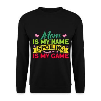 Muttertag Großmutter Passende Familie Geschenk - Unisex Pullover - Schwarz - Vorne - Alina (178cm) & Michal (187cm)