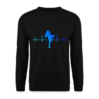 Boxe Thaï Femmes Boxe Thaï Muay Thaï Thaï - Sweat-shirt Unisexe - noir - Devant - Alina (178cm) & Michal (187cm)