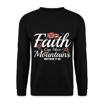 Christian Bible Verse Religious Gift - Unisex Sweatshirt - black - Front - Alina (178cm) & Michal (187cm)