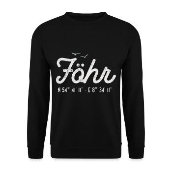 Île de Föhr en mer du Nord dans la mer des Wadden - Sweat-shirt Unisexe - noir - Devant - Alina (178cm) & Michal (187cm)