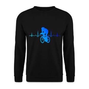 Vélo de course vélo de route femmes hommes cyclistes de course - Sweat-shirt Unisexe - noir - Devant - Alina (178cm) & Michal (187cm)
