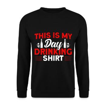 Trinken Tagestrinken Party Strand Geschenk - Unisex Pullover - Schwarz - Vorne - Alina (178cm) & Michal (187cm)