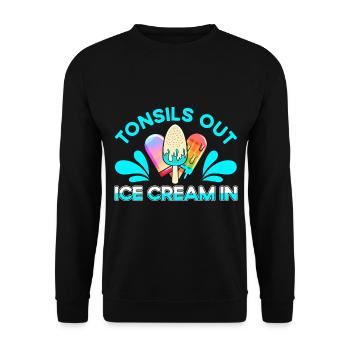 Crème glacée aux amandes en cadeau de crème glacée - Sweat-shirt Unisexe - noir - Devant - Alina (178cm) & Michal (187cm)