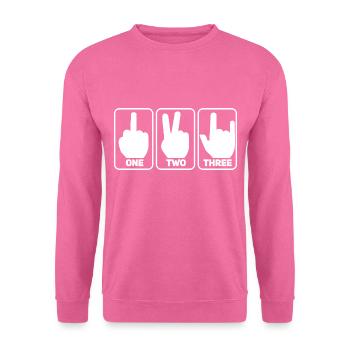 Métal Un Deux Trois - Sweat-shirt Unisexe - rose - Devant