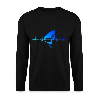 wingsurf hommes foilwing hydroptère femmes wingsurfe - Sweat-shirt Unisexe - noir - Devant - Alina (178cm) & Michal (187cm)