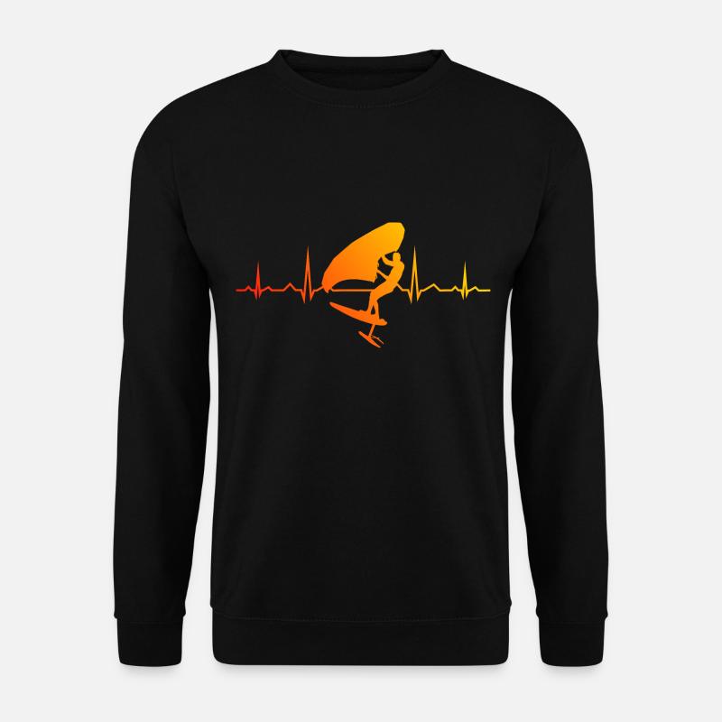 wingfoil wingsurf Herren foilwing hydrofoil - Unisex Pullover - Schwarz