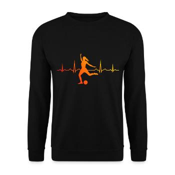 Men's Footballers Women's Football Matches - Unisex Sweatshirt - black - Front - Alina (178cm) & Michal (187cm)