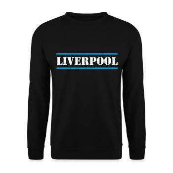 Liverpool lettering - Unisex Sweatshirt - black - Front - Alina (178cm) & Michal (187cm)