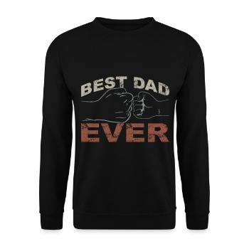 Tenue Retro Papa pour la fête des pères - Sweat-shirt Unisexe - noir - Devant - Alina (178cm) & Michal (187cm)