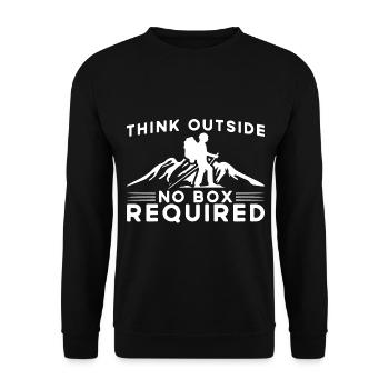 Randonnée Randonnée Cadeau de Randonnée - Sweat-shirt Unisexe - noir - Devant - Alina (178cm) & Michal (187cm)