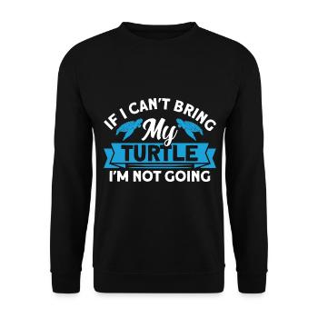 Turtle husbandry Turtle lovers of the sea - Unisex Sweatshirt - black - Front - Alina (178cm) & Michal (187cm)