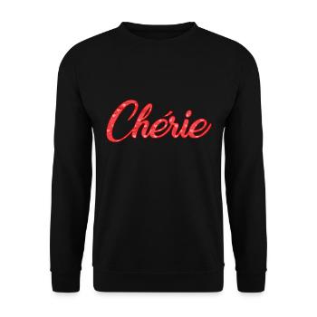 Chérie - Sweat-shirt Unisexe - noir - Devant - Alina (178cm) & Michal (187cm)